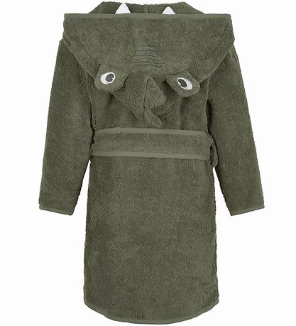 Pippi Baby Badekåbe - Deep Lichen Green m. Drage