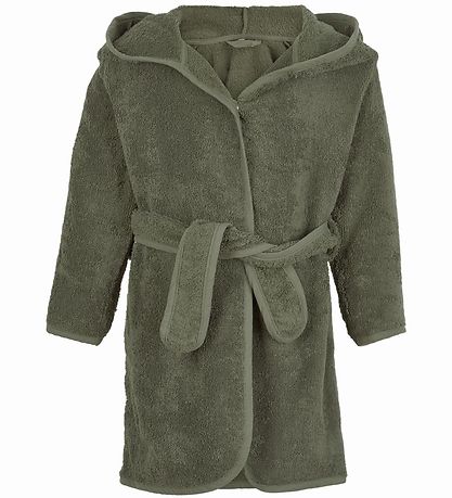 Pippi Baby Badekåbe - Deep Lichen Green m. Drage