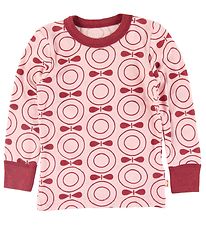 Katvig Bluse - Uld - Rosa m. Æbler