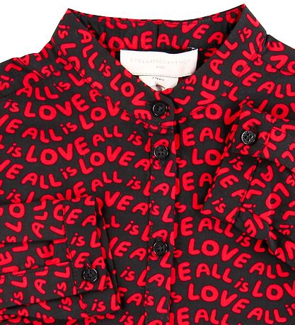 Stella McCartney Kids Kjole - All Is Love - Sort/Rød