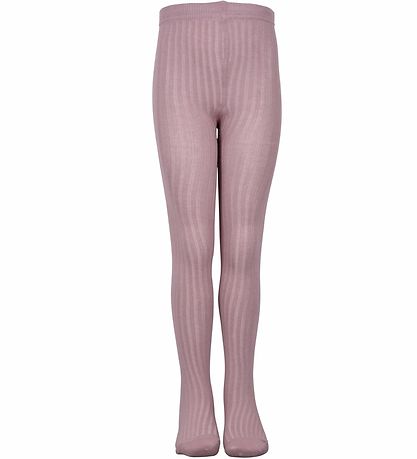 Melton Strømpebukser - Rib - Lavendel