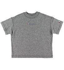 Champion Fashion T-Shirt - Gråmeleret m. Logo