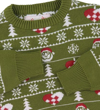 Jule-Sweaters Bluse - Den Stilede Julesweater - Grøn