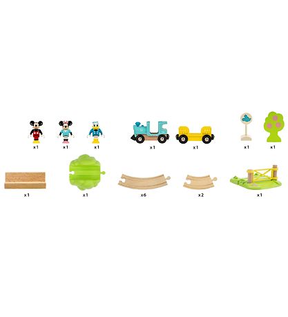 BRIO Togbanesæt - 18 dele - Mickey Mouse 32277