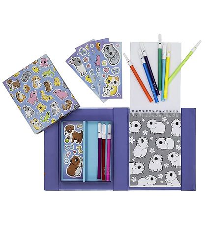 Tiger Tribe Farevsæt - Colouring Set - Baby Animals