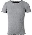 Rosemunde T-shirt - Silke/Bomuld - Lysegrå