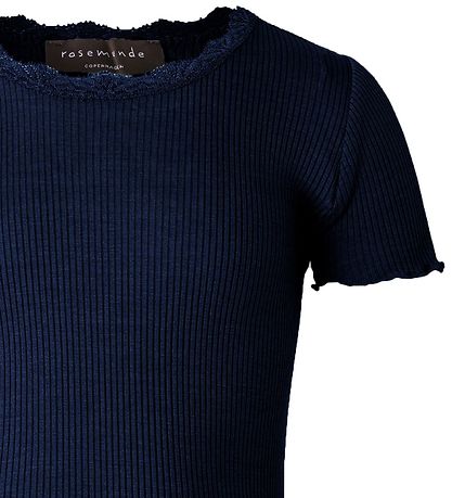 Rosemunde T-shirt - Silke/Bomuld - Navy