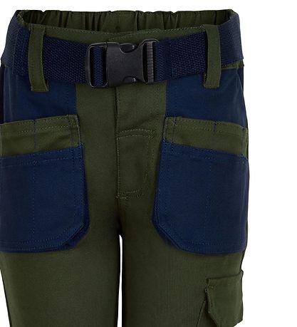 Minymo Arbejdsbukser - Grøn/Navy