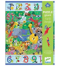 Djeco Kæmpepuslespil - 54 Brikker - 70x50 cm - Jungle