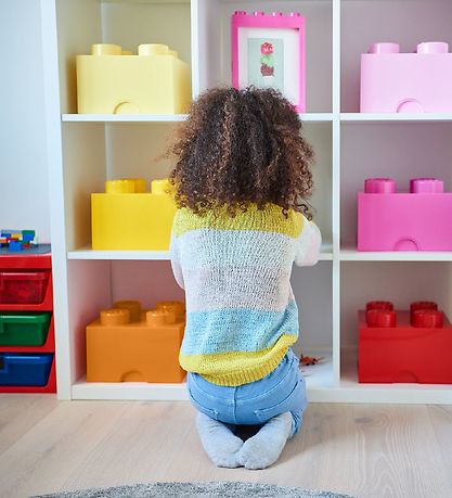 LEGO® Storage Opbevaringsboks - 4 Knopper - 25x25x18 - Pink