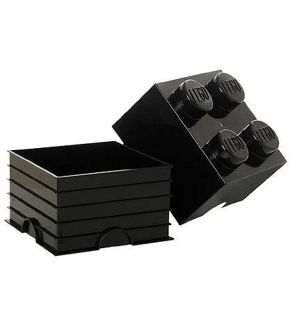 LEGO® Storage Opbevaringsboks - 4 Knopper - 25x25x18 - Sort