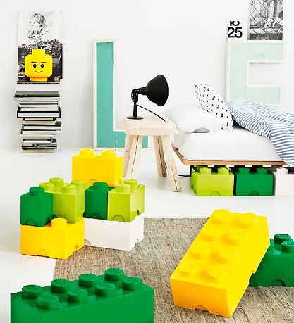 LEGO® Storage Opbevaringsboks - 4 Knopper - 25x25x18 - Hvid
