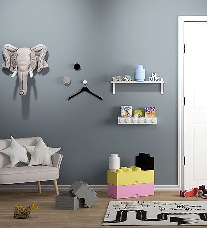 LEGO® Storage Opbevaringsboks - 4 Knopper - 25x25x18 - Lysegrå
