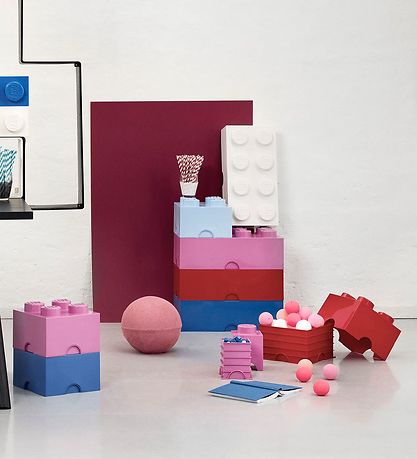 LEGO® Storage Opbevaringsboks - 4 Knopper - 25x25x18 - Blå
