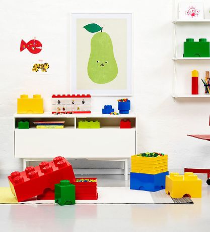 LEGO® Storage Opbevaringsboks - 4 Knopper - 25x25x18 - Blå