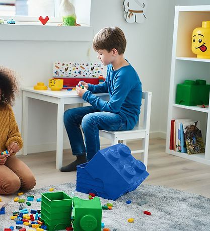 LEGO® Storage Opbevaringsboks - 4 Knopper - 25x25x18 - Blå