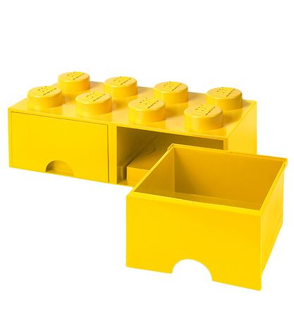 LEGO® Storage Opbevaringsskuffe - 8 Knopper - 50x25x18 - Gul