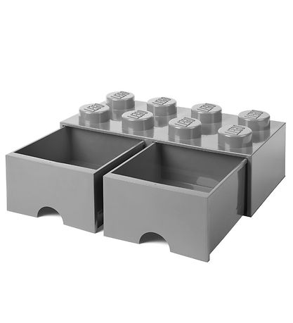 LEGO® Storage Opbevaringsskuffe - 8 Knopper - 50x25x18 - Grå