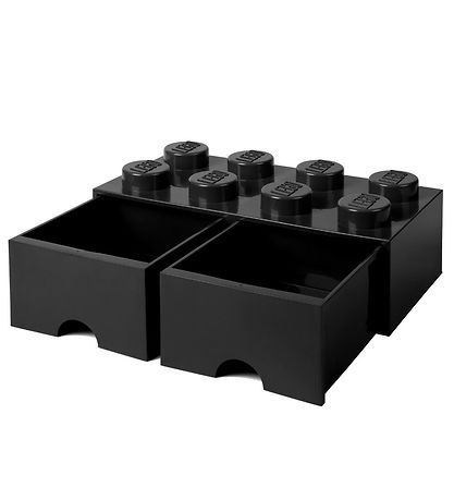 LEGO® Storage Opbevaringsskuffe - 8 Knopper - 50x25x18 - Sort