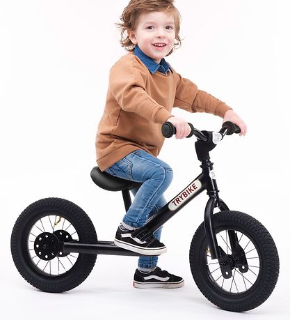 TryBike Løbecykel - Steel - Sort