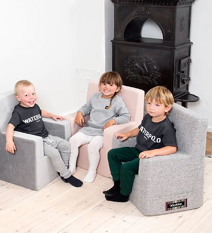 by KlipKlap Lænestol - Kids Chair XL - 63x49x42 - Soft Rose/Rose