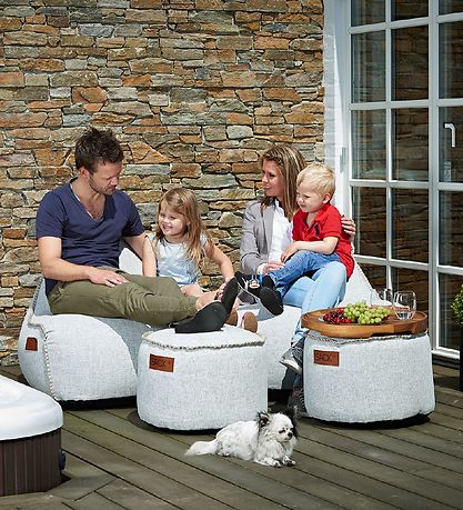 SACKit Sækkestol - Cobana Lounge Chair - 96x80x70 cm - Brun/Hvid