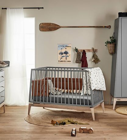 Leander Luna Babyseng - 120x60 - Grå/Eg