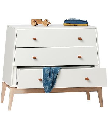 Leander Luna Kommode - 103x52x86 - Hvid/Eg
