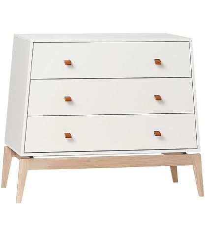 Leander Luna Kommode - 103x52x86 - Hvid/Eg