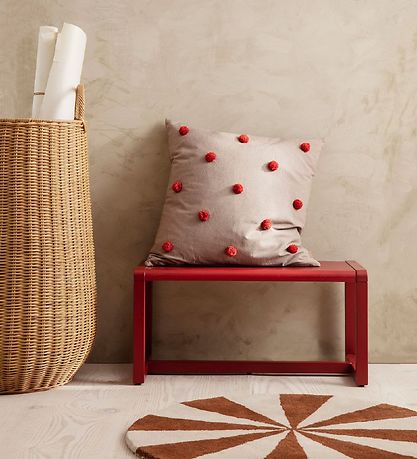 Ferm Living Gulvtæppe - 70 cm - Uld - Dark Brick/Off White