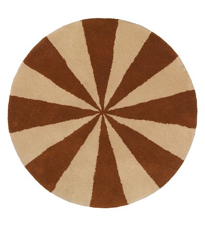 Ferm Living Gulvtæppe - 70 cm - Uld - Dark Brick/Off White