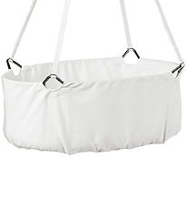 Leander Classic Vugge m. Madras - 83x50x30 cm - Hvid