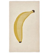 OYOY Gulvtæppe - 140x80 cm - Gul m. Banan