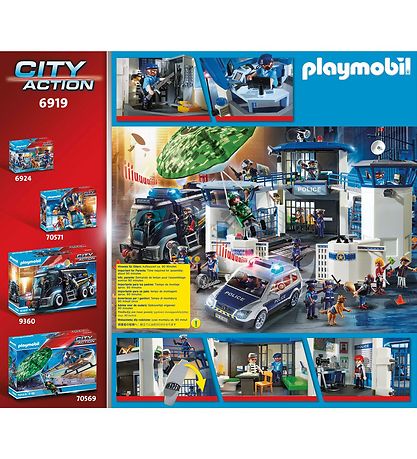 Playmobil City Action - Politistation Med Fængsel - 6919 - 256 D