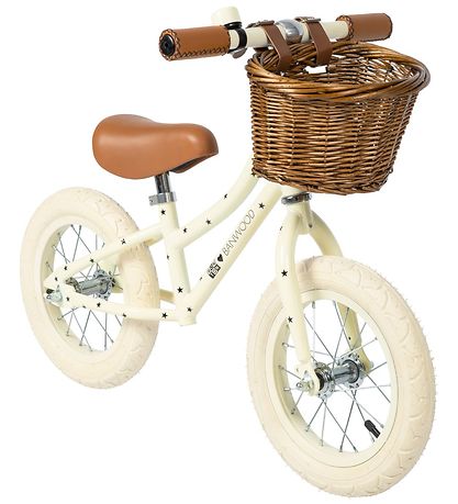 Banwood Løbecykel - First Go! - Creme m. Stjerner
