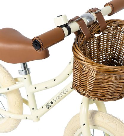 Banwood Løbecykel - First Go! - Creme m. Stjerner