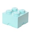 LEGO® Storage Opbevaringsboks - 4 Knopper - 25x25x18 - Aqua Ligh