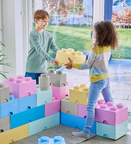 LEGO® Storage Opbevaringsboks - 4 Knopper - 25x25x18 - Aqua Ligh