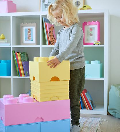 LEGO® Storage Opbevaringsboks - 4 Knopper - 25x25x18 - Cool Yell
