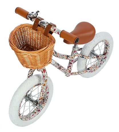 Banwood Løbecykel - First Go! - Antropologie - Hvid m. Blomster