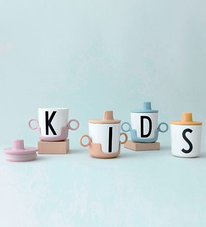 Design Letters Spout Lid - Light Blue