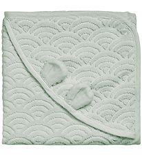 Cam Cam Babyhåndklæde - 80x80 cm - Dusty Green m. Ører