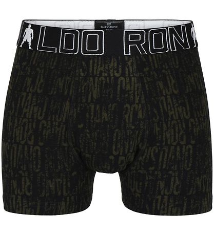 Ronaldo Boxershorts - 2-pak - Gråmeleret/Sort m. Mønster