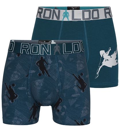 Ronaldo Boxershorts - 2-pak - Blå m. Print
