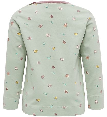 Hummel Bluse - hmlElla - Støvet Grøn m. Insekter