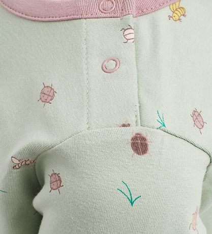 Hummel Bluse - hmlElla - Støvet Grøn m. Insekter