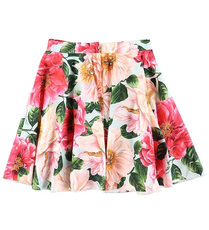 Dolce & Gabbana Nederdel - Blå m. Rosa Blomster