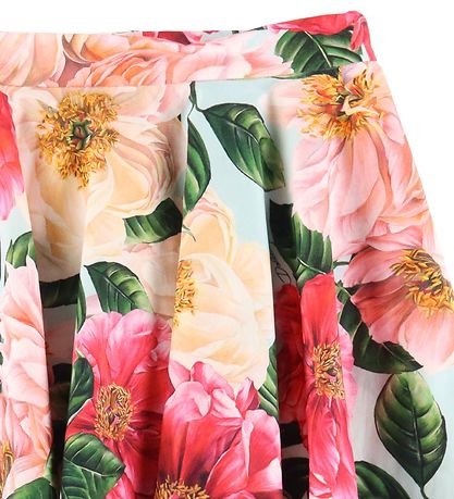 Dolce & Gabbana Nederdel - Blå m. Rosa Blomster