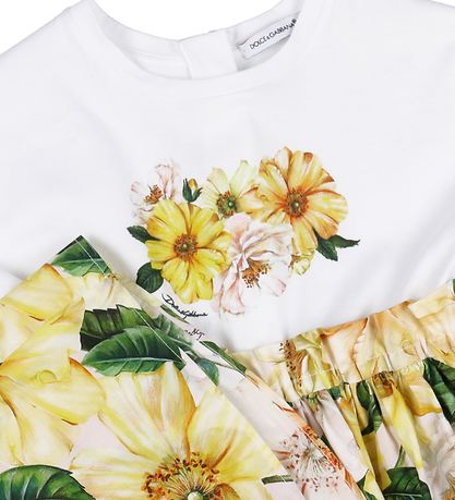 Dolce & Gabbana Kjole - Gul m. Blomster