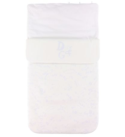 Dolce & Gabbana Kørepose - 80 cm - Hvid m. Blå Logoer